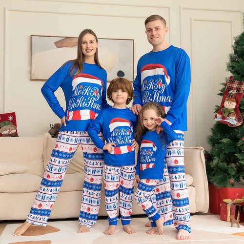 Pigiama natalizio blu - pigiama, famiglia
