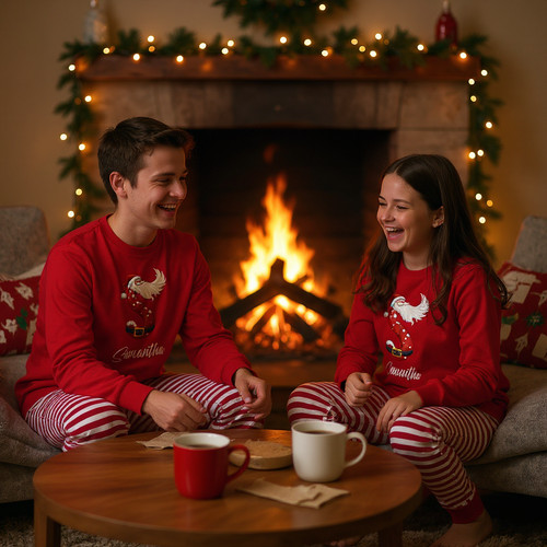 Set salotto natale - natale, famiglia